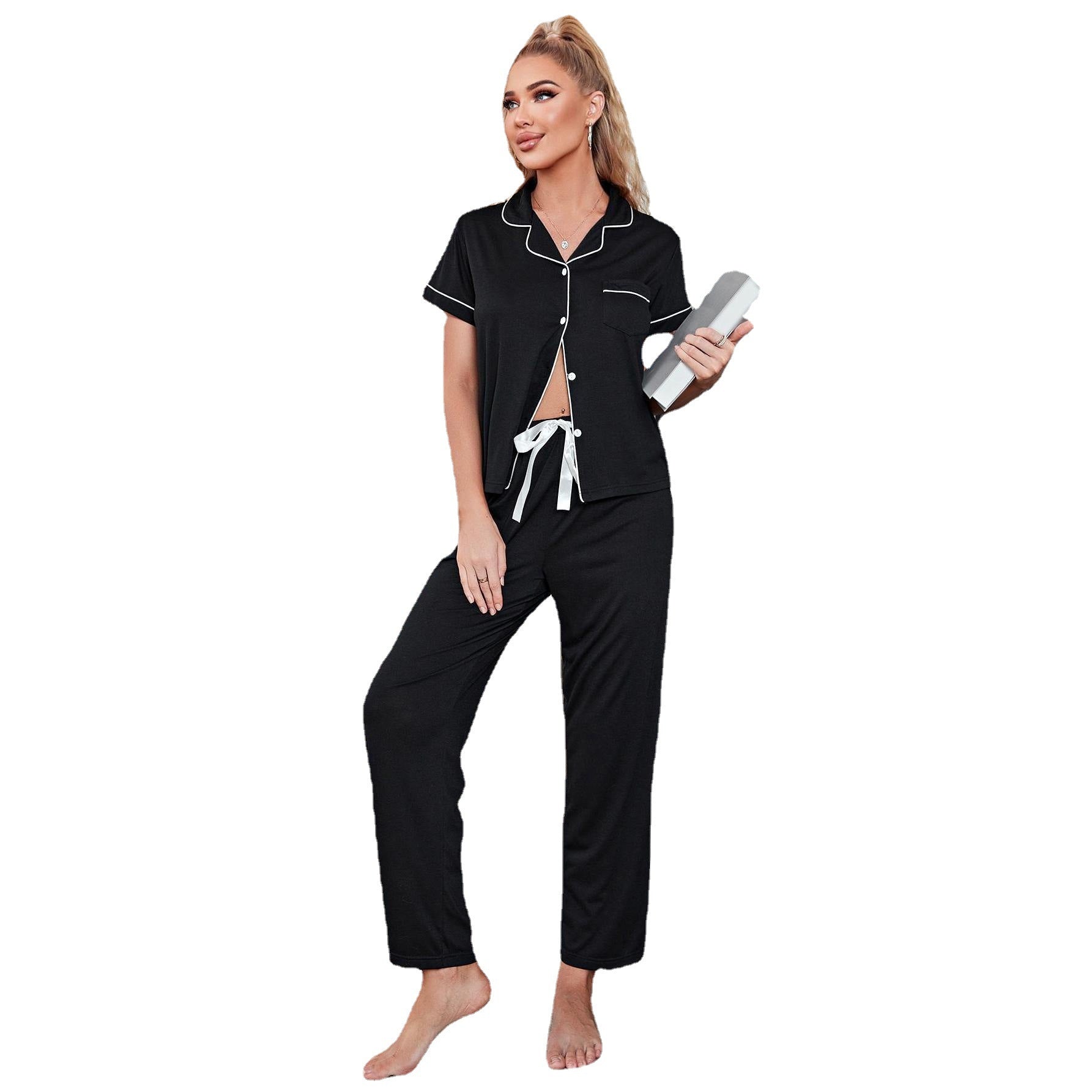 Classic Sleepwear Two Piece Set - Black Ice Styles