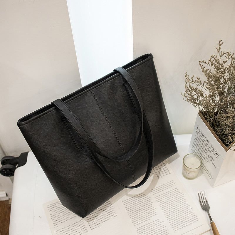 Simple Large Handbag - Black Ice Styles