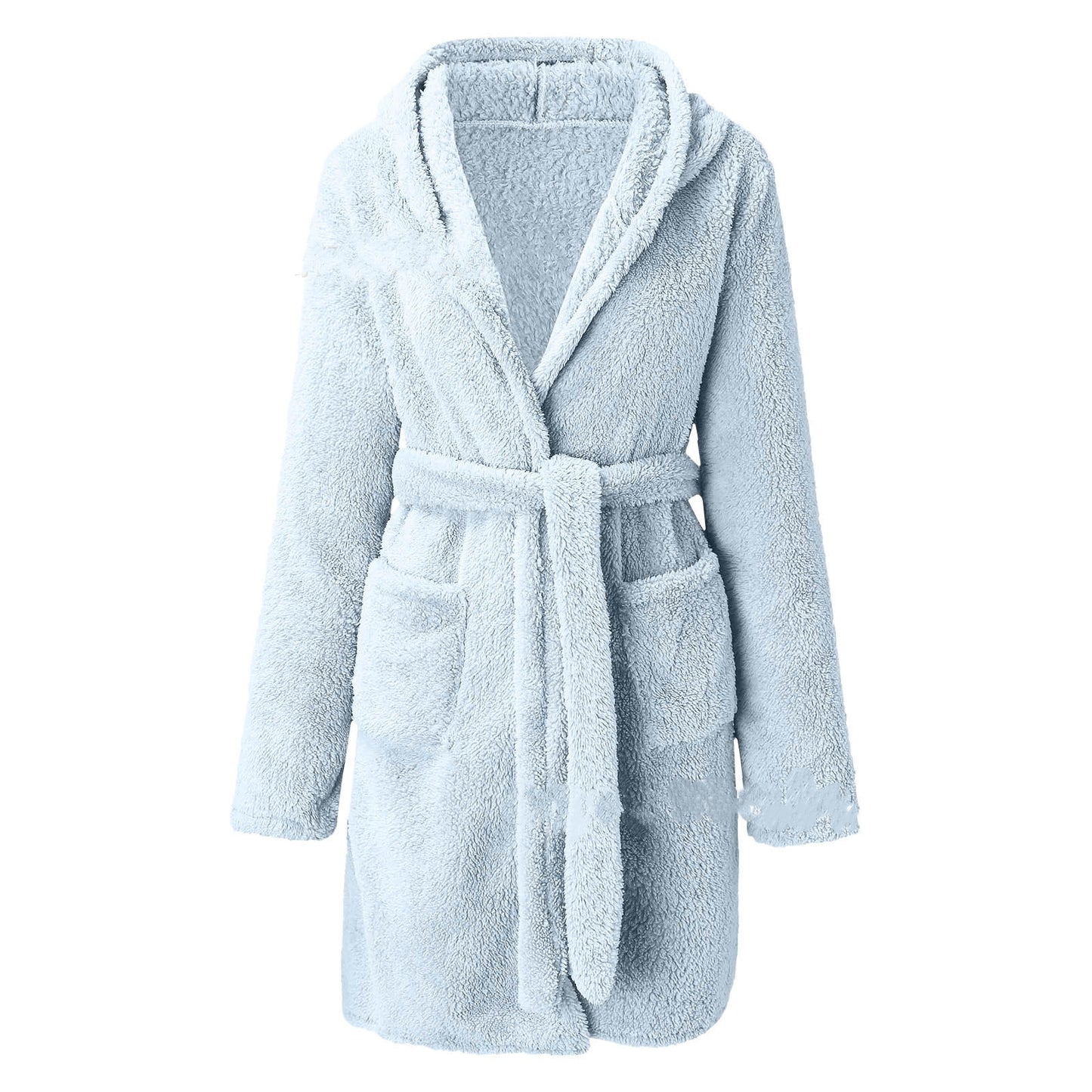 Hooded Home Warm Bathrobe - Black Ice Styles