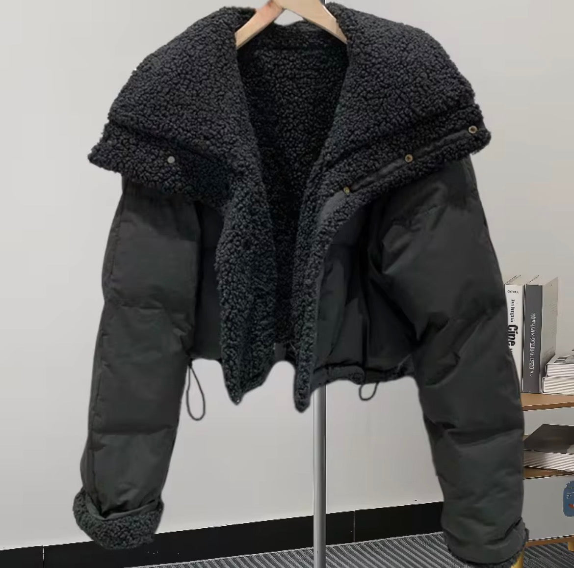 Padded Wool-Lined Parka Coat