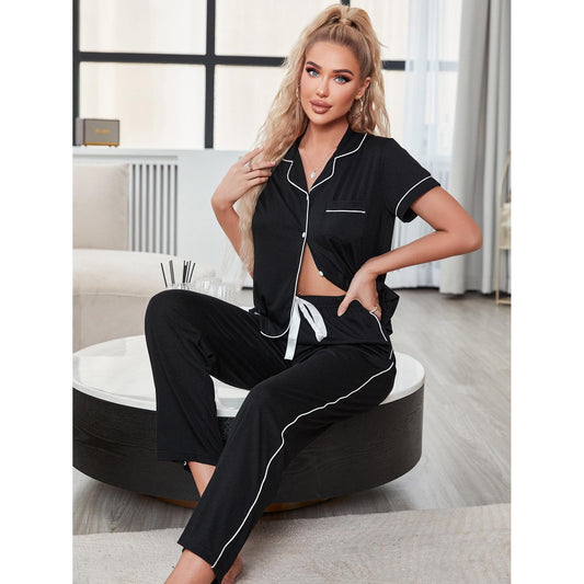 Classic Sleepwear Two Piece Set - Black Ice Styles