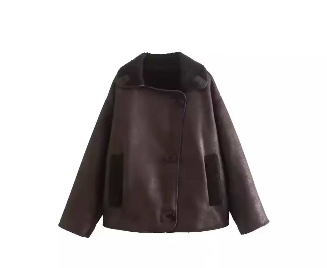 Fall/Winter Faux Leather Coat - Black Ice Styles