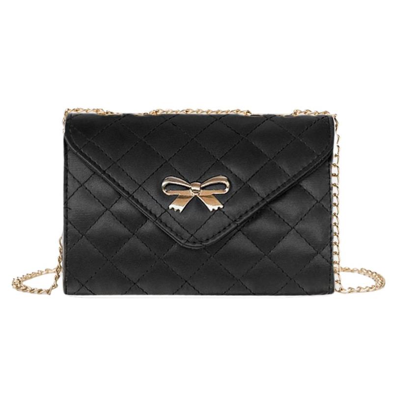 Small Chain Bow Shoulder Bag - Black Ice Styles