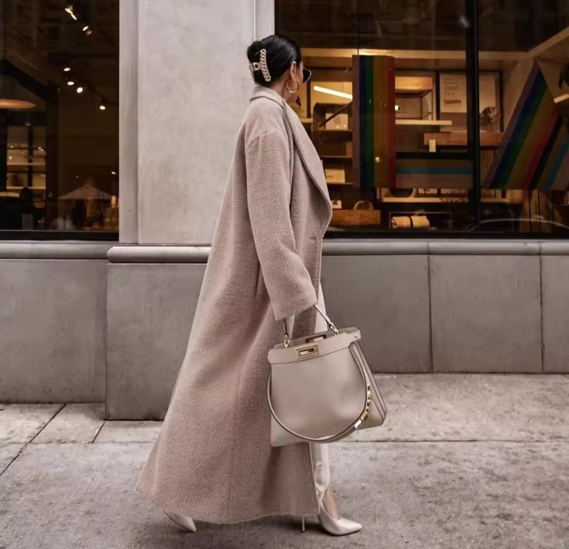 Luxury Long Italian Fall Coat - Black Ice Styles