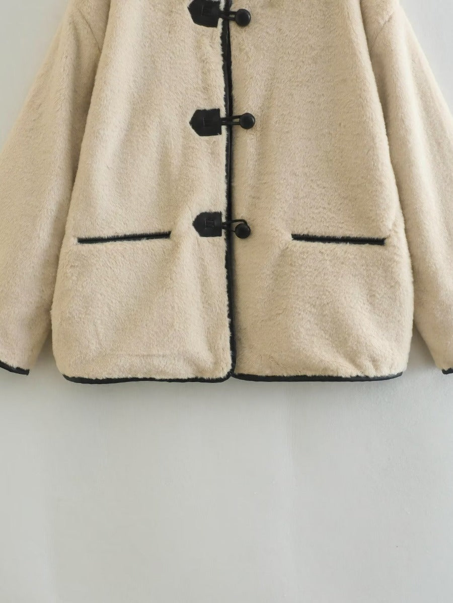 Lamb Wool Warm Coat - Black Ice Styles