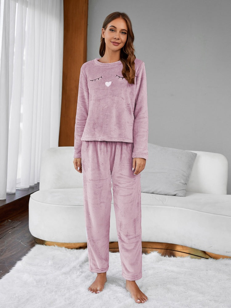 Cute Thick Two Piece Sleepwear Set - Black Ice Styles