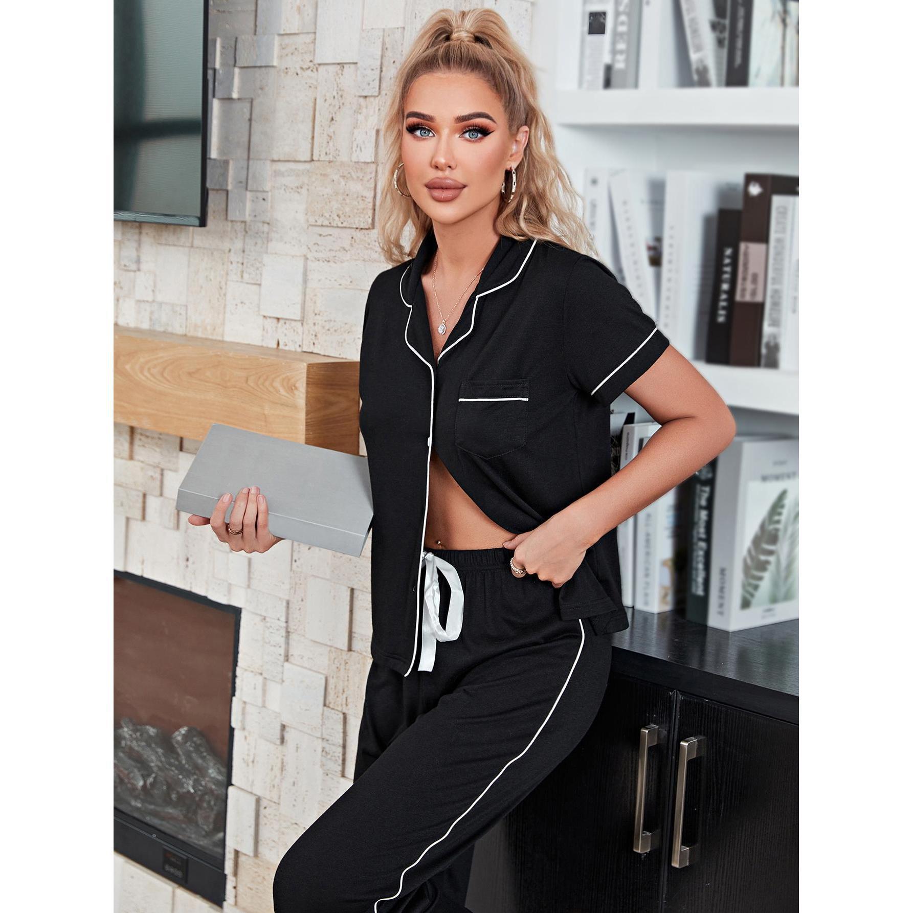 Classic Sleepwear Two Piece Set - Black Ice Styles